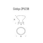 Puxador Sobrepor Cup Ponto Vecchio Cobre Zen Unico