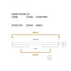 Puxador Sorento 224mm Preto Fosco Zen Zp5450.224.24 Moveis