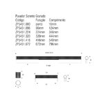 Puxador Sorento Granado Dourado Matte Zen 224mm