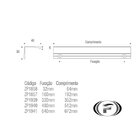 Puxador Sottile 160mm Cromado Zen
