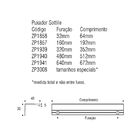 Puxador Sottile 32mm Preto Zen Design Zp1858.24