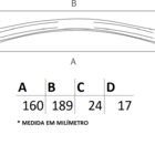 Puxador Tellus Il 2096 - Dourado Matte - 160mm