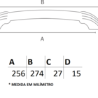 Puxador Tellus Il 2098 - Cromado - 256mm