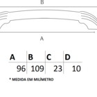 Puxador Tellus Il 2098 - Cromado - 96mm