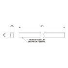 Puxador Trapezio 256mm Gold Escovado - Jador