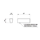 Puxador Trapezio 32mm Escovado Opaco - Jador