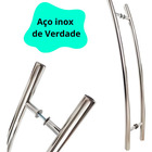 Puxador Tubular Curvo Inox Porta Madeira Vidro Belissima 60cm