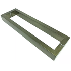 Puxador U Para Porta Pivotante 1,2 Metros Madeira E Vidro Ino