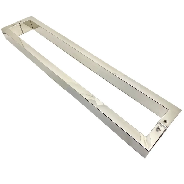 Puxador U Para Porta Pivotante 1,5 Metros Inox Madeira E Vidr