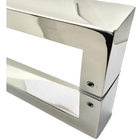 Puxador U Para Porta Pivotante 1,8 Metros Inox Madeira E Vidr