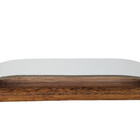 Puxador Wood 02 - Couro Legítimo - Cor Cinza