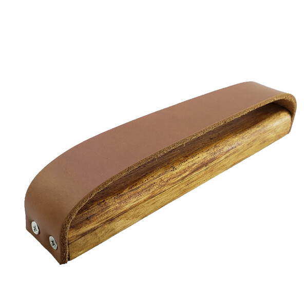 Puxador Wood - Couro Legítimo Marsala Couro:marrom