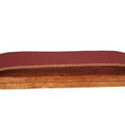 Puxador Wood - Couro Legítimo Marsala Couro:mogno