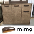 Puxador Wood - Couro Legítimo Mogno Couro:branco