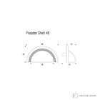 Puxador Zen Shell Tamanhos 48mm E 64mm - Dourado - 48mm