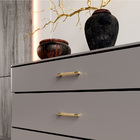 Puxador Zigrinato Il1580 Dourado Escovado 160 Mm Italy Line