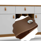 Puxadores Alça New Work Moveis Fixador Zincado Marrom 4un