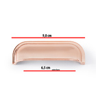 Puxadores Moveis Puxador Concha De Gaveta Colonial Kit 8 Pç -