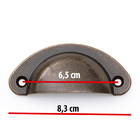 Puxadores Moveis Puxador Concha Puxadores Antigos Kit 4 Pçs -