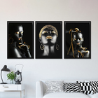 Quad Madeira e vidro 75x50 Mulher Preto