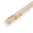 Quadrado de Madeira Pinus Aplainada Natural 2x2x100cm Massol