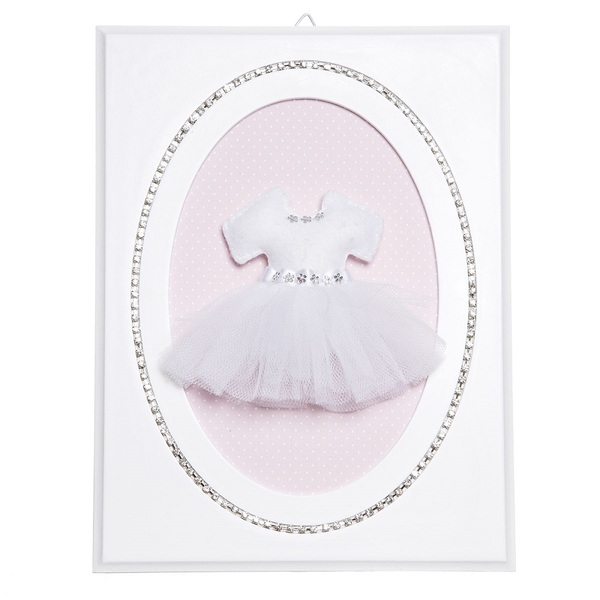 Quadrinho Balé Strass Saia De Bailarina Quarto Bebê Infantil