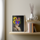 Quadrinho Mulher Floral