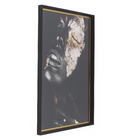 Quadro Decorativo com Vidro e Moldura de Madeira 100x70 Gold Women Pto