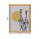 Quadro 30x40cm Giraffa Casal Bege