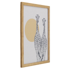 Quadro 30x40cm Giraffa Casal Bege