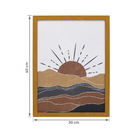 Quadro 30x40cm Sol Montanhas Bege
