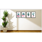 Quadro 36 X 27 Cm Com Moldura Tema Cactus
