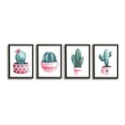 Quadro 36 X 27 Cm De Plantas Com Poster Tema Cactus