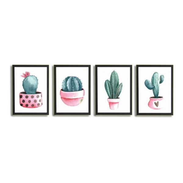 Quadro 36 X 27 Cm De Plantas Com Poster Tema Cactus