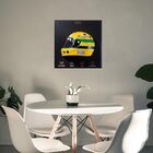 Quadro 3d Decorativo Helmet F1 Sn 1988 Amarelo - Gran Belo