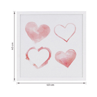 Quadro Decorativo com Vidro e Moldura de Madeira 40x40 Heart Rs