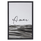 Quadro Decorativo com Vidro e Moldura de Madeira 40x60 Amar Pto