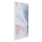 Quadro Decorativo com Vidro e Moldura de Madeira 40x60 Ondas Az
