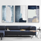 Quadro 40x90cm Abstrato Hundura Moldura Branca Sem Vidro Deco