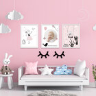 Quadro 40x90cm Infantil Lembrança Bebê Menina Moldura Preta S