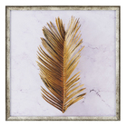 Quadro Decorativo com Vidro e Moldura de Madeira 50x50 Folha Drd