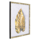 Quadro Decorativo com Vidro e Moldura de Madeira 50x50 Folha II Drd