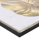 Quadro Decorativo com Vidro e Moldura de Madeira 50x50 Folha II Drd