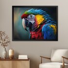 Quadro 60cm X 80cm Animal Arara Tropical Artes Preto