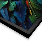 Quadro 60cm X 80cm Animal Penas Coloridas Arara Tropical Arte