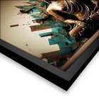 Quadro 60cm X 80cm Buda Fundo Abstrato Tropical Artes Preto