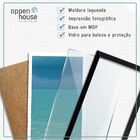 Quadro 60x120cm Abstrato Eldorado Bat Moldura Preta Com Vidro