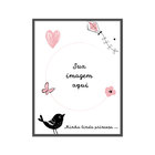 Quadro 60x120cm Infantil Lembrança Bebê Menina Moldura Preta