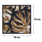 Quadro Decorativo com Vidro e Moldura de Madeira 70x70 Adão Drd