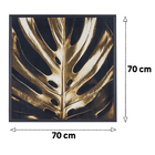 Quadro Decorativo com Vidro e Moldura de Madeira 70x70 Adão Drd